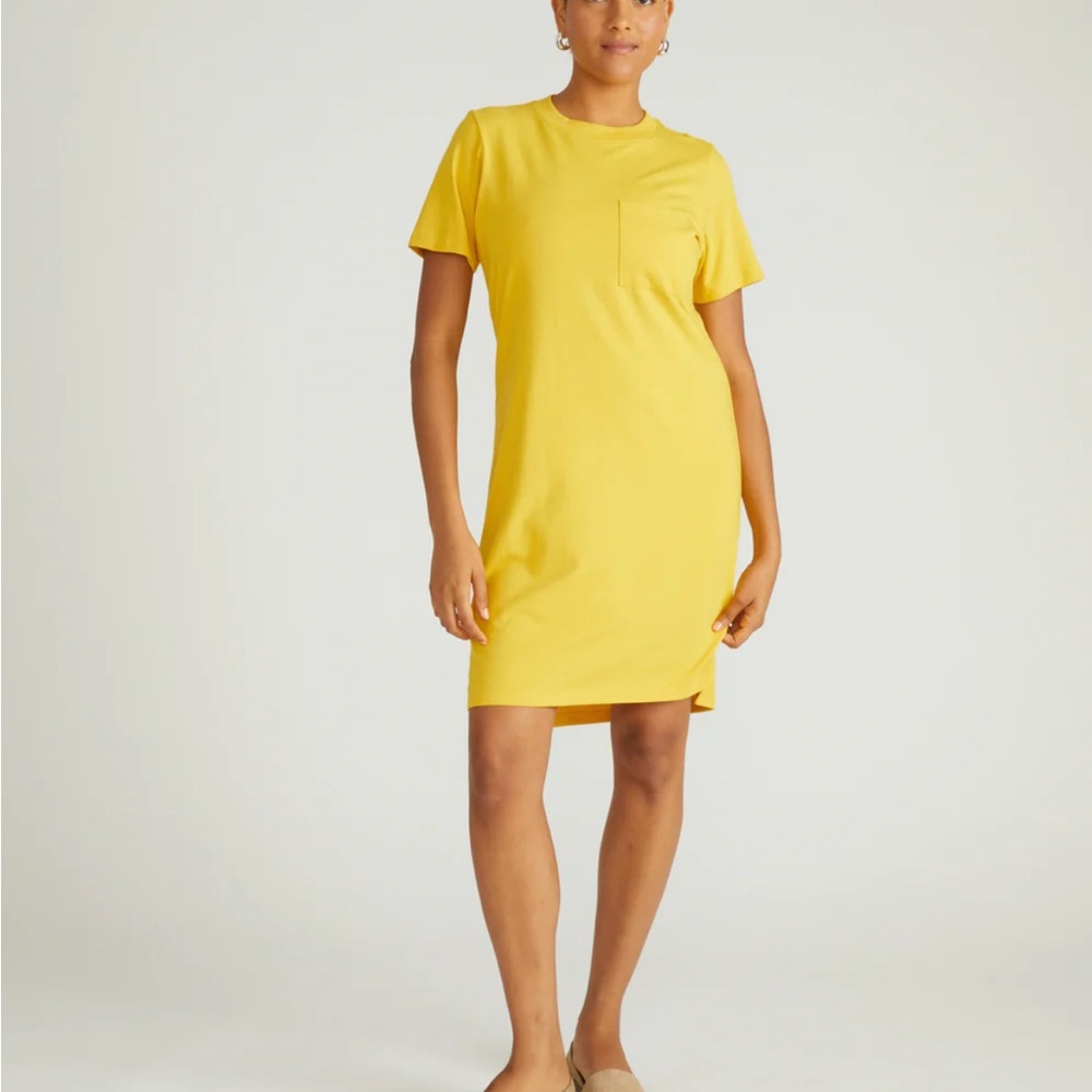 Universal Standard Yellow Garcon T-Shirt Dress
